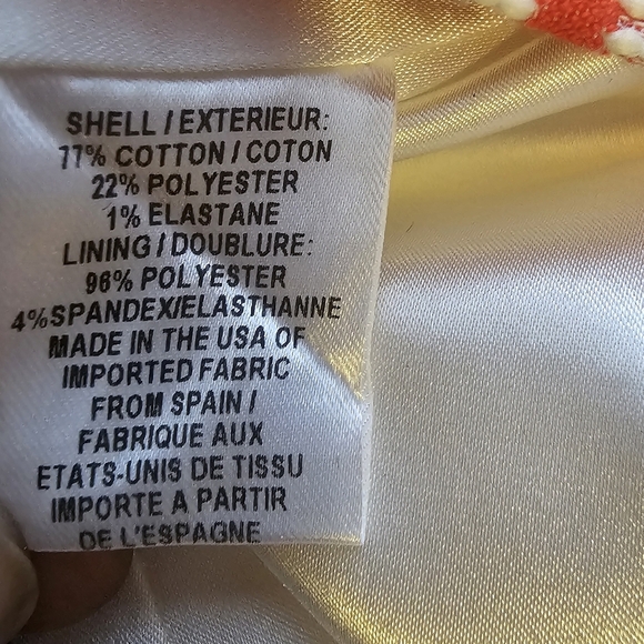 Milly Zebra Jacquard Womens Dress Sz 0 Persimmon Raceback Knee Length - Picture 15 of 15